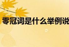 零冠詞是什么舉例說明（零冠詞是什么意思）