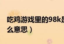 吃雞游戲里的98k是什么樣子（吃雞98k是什么意思）