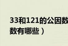 33和121的公因數(shù)有多少（33和121的公因數(shù)有哪些）