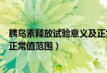 胰島素釋放試驗意義及正常值圖解（胰島素釋放試驗意義及正常值范圍）