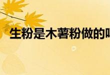 生粉是木薯粉做的嗎（生粉是木薯淀粉嗎）