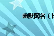 幽默網(wǎng)名（比較幽默的網(wǎng)名）