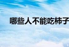 哪些人不能吃柿子（哪些人不能吃竹筍）