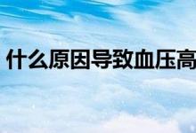 什么原因?qū)е卵獕焊撸ㄊ裁丛驅(qū)е录o力）