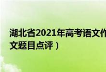 湖北省2021年高考語文作文題目（2022年湖北高考語文作文題目點(diǎn)評）