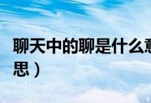 聊天中的聊是什么意思（和在聊天中是什么意思）