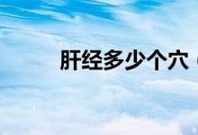 肝經(jīng)多少個(gè)穴（肝經(jīng)多少個(gè)穴位）