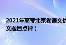 2021年高考北京卷語文優(yōu)秀作文（2022年北京高考語文作文題目點評）