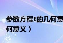 參數(shù)方程t的幾何意義是什么（參數(shù)方程t的幾何意義）