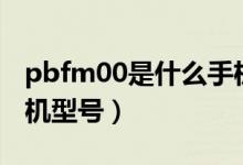 pbfm00是什么手機型號（pafm00是什么手機型號）