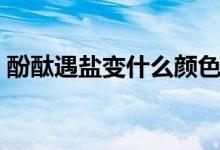 酚酞遇鹽變什么顏色（酚酞遇鹽變什么顏色）