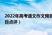 2022年高考語文作文預(yù)測（2022年新高考Ⅰ卷語文作文題目點(diǎn)評）