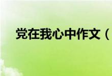 黨在我心中作文（黨在我心中作文范文）