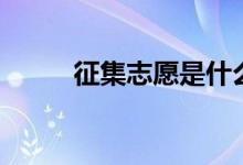 征集志愿是什么意思（如何填報(bào)）