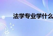 法學(xué)專業(yè)學(xué)什么（主要課程有哪些）