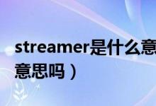 streamer是什么意思?。╯treamer是主播的意思嗎）