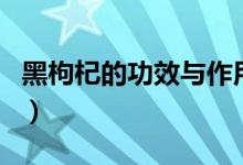 黑枸杞的功效與作用（黑枸杞的功效太強大了）