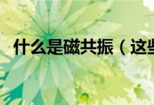 什么是磁共振（這些方面必須用上磁共振）