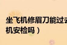 坐飛機(jī)修眉刀能過(guò)去安檢（小型修眉刀能過(guò)飛機(jī)安檢嗎）