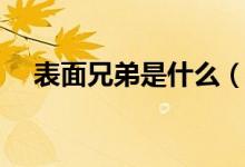 表面兄弟是什么（表面兄弟是什么意思）