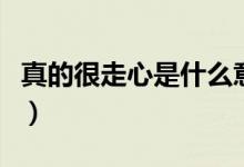 真的很走心是什么意思（太走心了是什么意思）