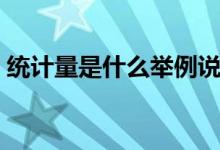 統(tǒng)計(jì)量是什么舉例說(shuō)明（統(tǒng)計(jì)量是什么意思）