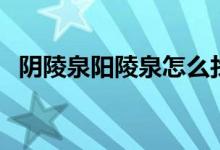 陰陵泉陽陵泉怎么找（陰陵泉有哪些找法）