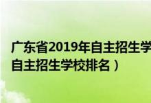 廣東省2019年自主招生學(xué)校有哪些?（2022廣東十大最好的自主招生學(xué)校排名）