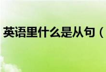 英語里什么是從句（英語從句的概念是什么）