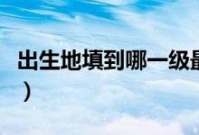 出生地填到哪一級最標準（出生地填到哪一級）