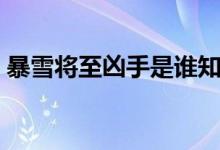 暴雪將至兇手是誰知乎（暴雪將至兇手是誰）