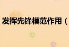 發(fā)揮先鋒模范作用（怎么發(fā)揮先鋒模范作用）