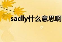 sadly什么意思啊（saly全場什么意思）