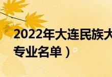 2022年大連民族大學(xué)有哪些專業(yè)（國家特色專業(yè)名單）
