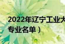 2022年遼寧工業(yè)大學有哪些專業(yè)（國家特色專業(yè)名單）
