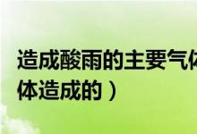 造成酸雨的主要氣體有（酸雨主要是由什么氣體造成的）