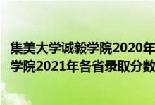 集美大學(xué)誠毅學(xué)院2020年提前批錄取分?jǐn)?shù)線（集美大學(xué)誠毅學(xué)院2021年各省錄取分?jǐn)?shù)線及專業(yè)分?jǐn)?shù)線）
