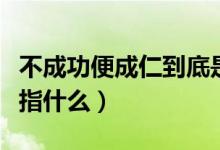 不成功便成仁到底是什么意思（不成功便成仁指什么）