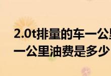 2.0t排量的車一公里需要多少油費（排量2.0一公里油費是多少）