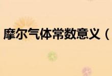 摩爾氣體常數(shù)意義（摩爾氣體常數(shù)如何理解）