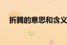 折騰的意思和含義（折騰的意思是什么）