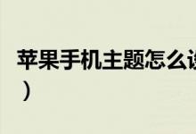 蘋果手機(jī)主題怎么設(shè)置（蘋果手機(jī)怎么設(shè)主題）