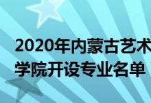 2020年內(nèi)蒙古藝術(shù)學(xué)院（2022年內(nèi)蒙古藝術(shù)學(xué)院開設(shè)專業(yè)名單）