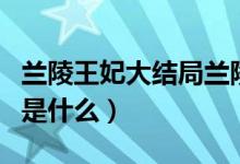 蘭陵王妃大結(jié)局蘭陵王復(fù)活（蘭陵王妃大結(jié)局是什么）