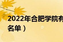 2022年合肥學(xué)院有哪些專業(yè)（國家特色專業(yè)名單）
