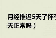 月經(jīng)推遲5天了懷孕的幾率大嗎（月經(jīng)推遲5天正常嗎）