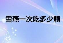 雪燕一次吃多少顆（雪燕一次吃多少為宜）