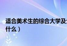 適合美術(shù)生的綜合大學(xué)及分?jǐn)?shù)線(xiàn)（適合美術(shù)生的綜合大學(xué)有什么）