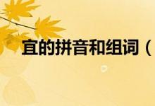 宜的拼音和組詞（宜的拼音和組詞造句）