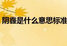 陰霾是什么意思標(biāo)準(zhǔn)答案（陰霾是什么意思）